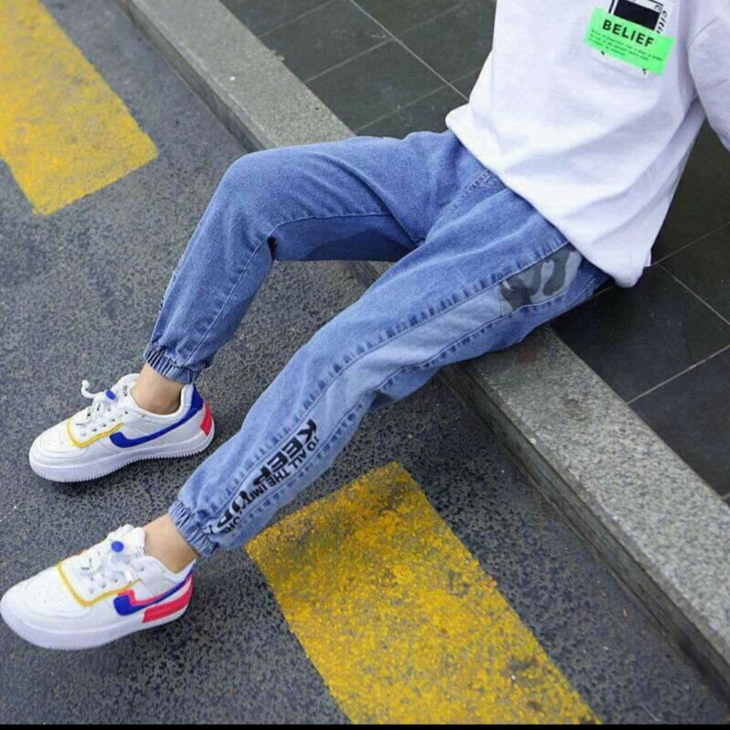 Quần jeans dài/ quần bò bo gấu cá tính cho bé trai 18-28kg