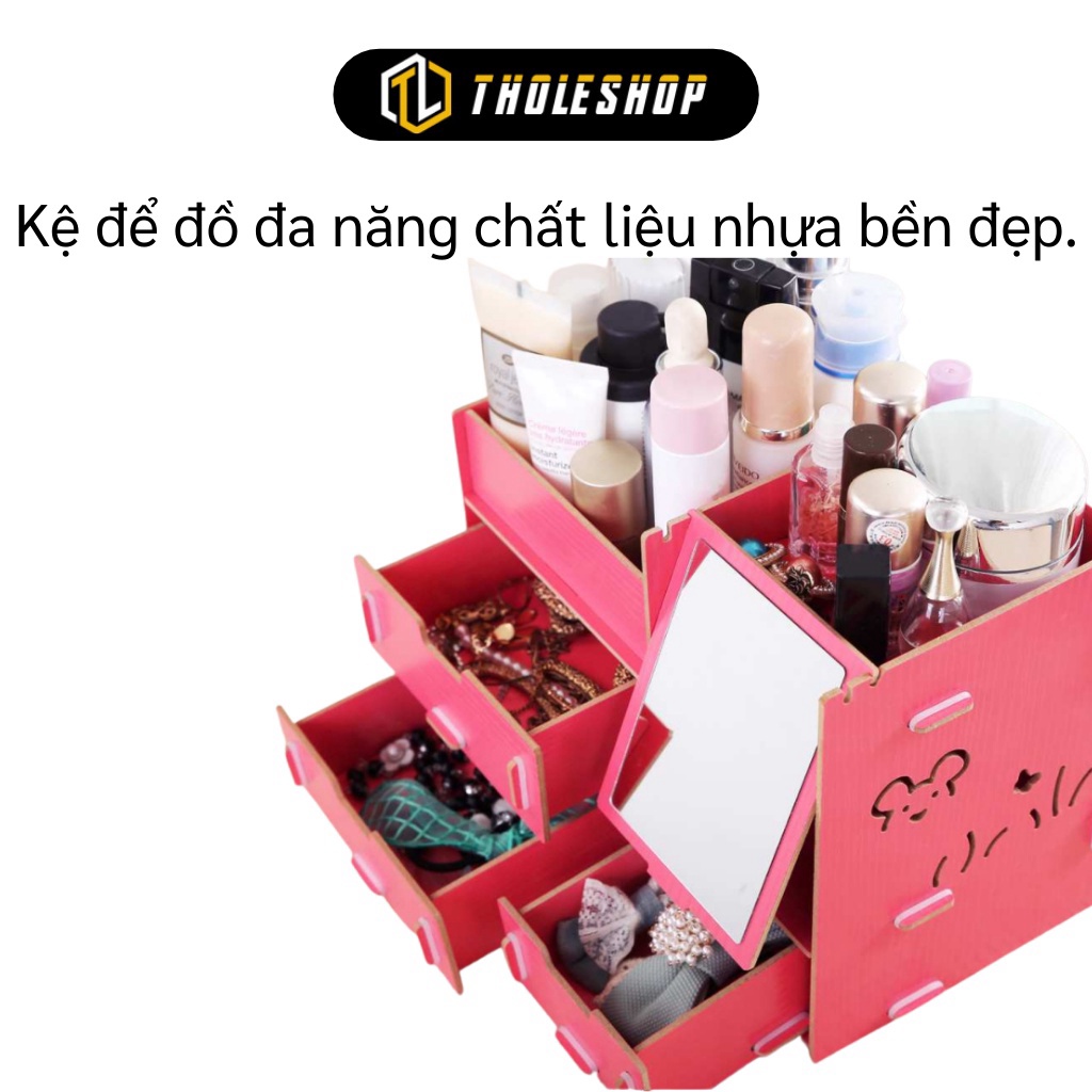 Kệ Mỹ Phẩm GIGAHOME Kệ Đựng Mỹ Phẩm Son Có Gương Giúp Đựng Đồ Makeup Trang Điểm 3123