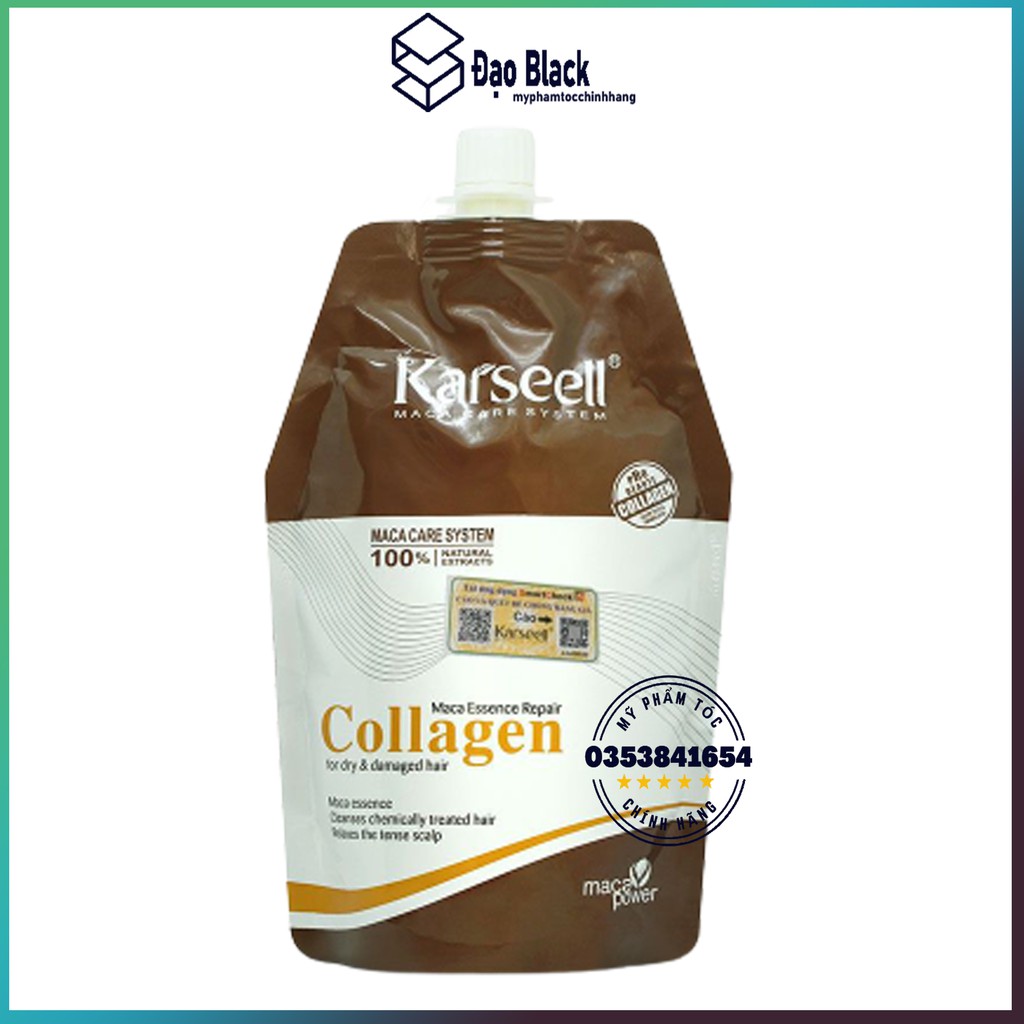 kem ủ tóc collagen Karseell dầu hấp tóc phục hồi hư tổn collagen karseell maca 500ml, mỹ phẩm tóc yến nhi DT04 | BigBuy360 - bigbuy360.vn