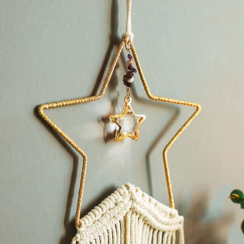 Vòng Kim Loại Hình Ngôi Sao Macrame Làm Đồ Thủ Công DIY