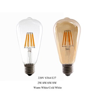 Bóng Đèn Dây Tóc Phong Cách Cổ Điển 2W-8W ST64 E27 220V