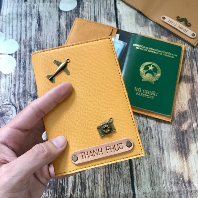 Ví da bọc hộ chiếu handmade Plan B