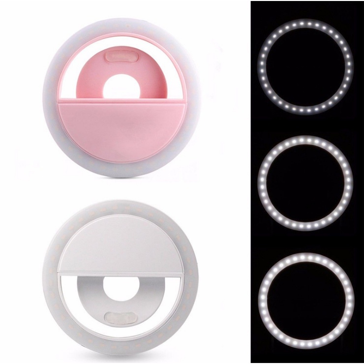 Đèn LED Tròn 36 Bóng Hỗ Trợ Chụp Ảnh Selfie Cho Điện Thoại