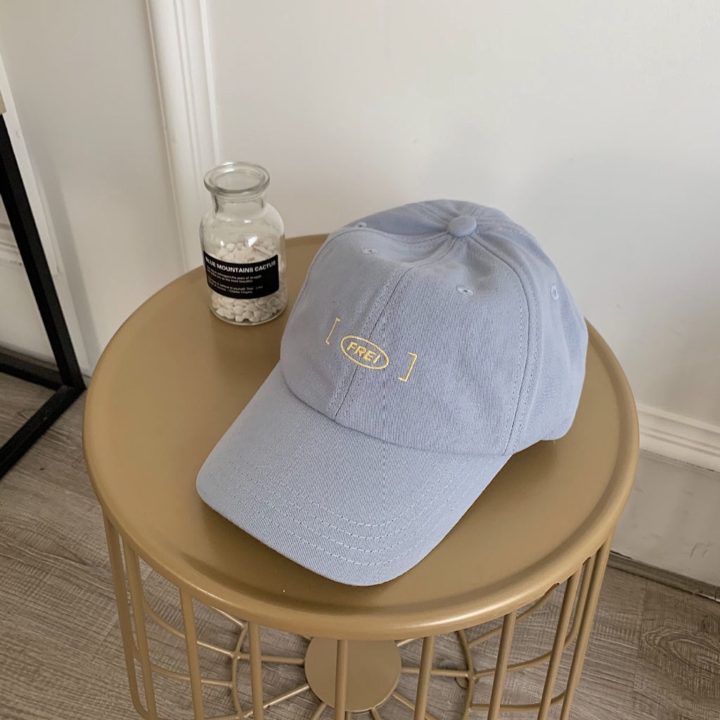 [High quality] vitality candy color ins letter soft top baseball hat women's all-match simple street cap