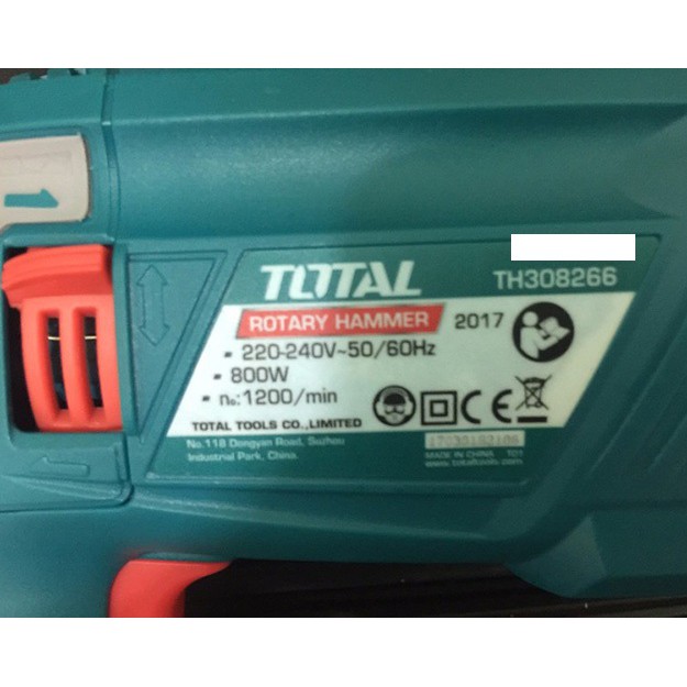 Máy khoan búa Total TH308266 - 800W - 3 chức năng