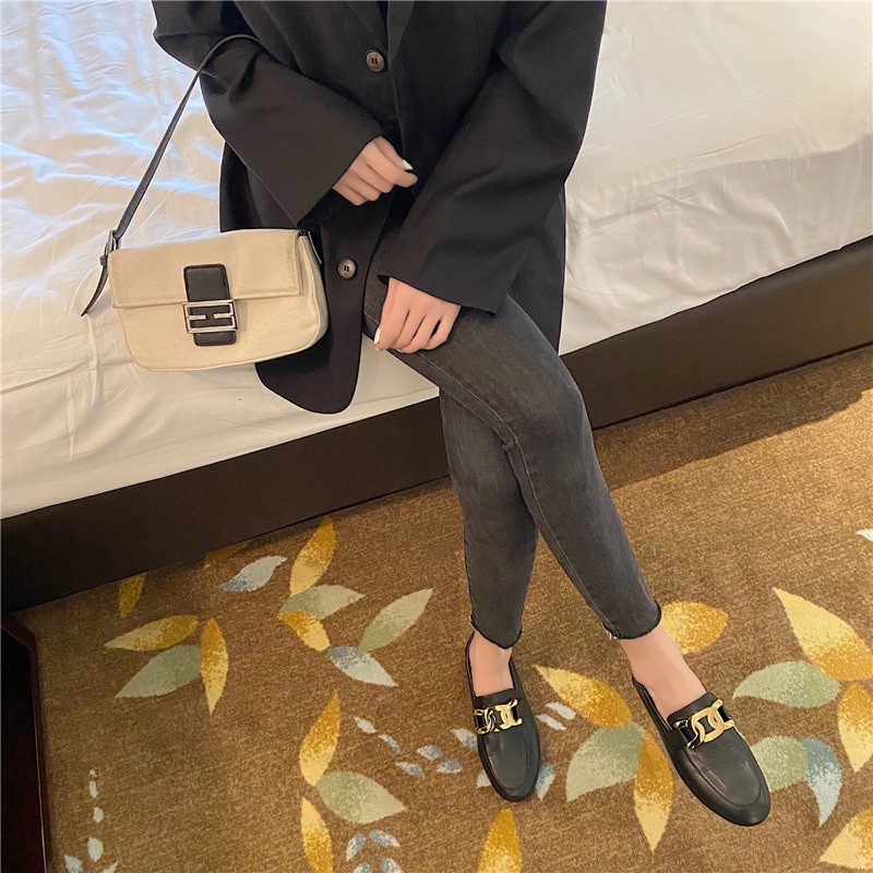 Giày loafer nữ vintage dây xích/ ORD | BigBuy360 - bigbuy360.vn