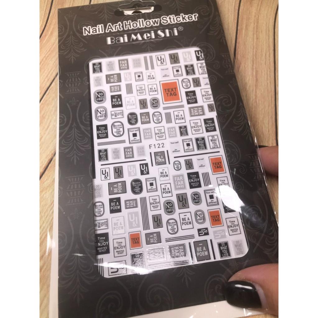 Hình dán móng tay tiktak đỏ