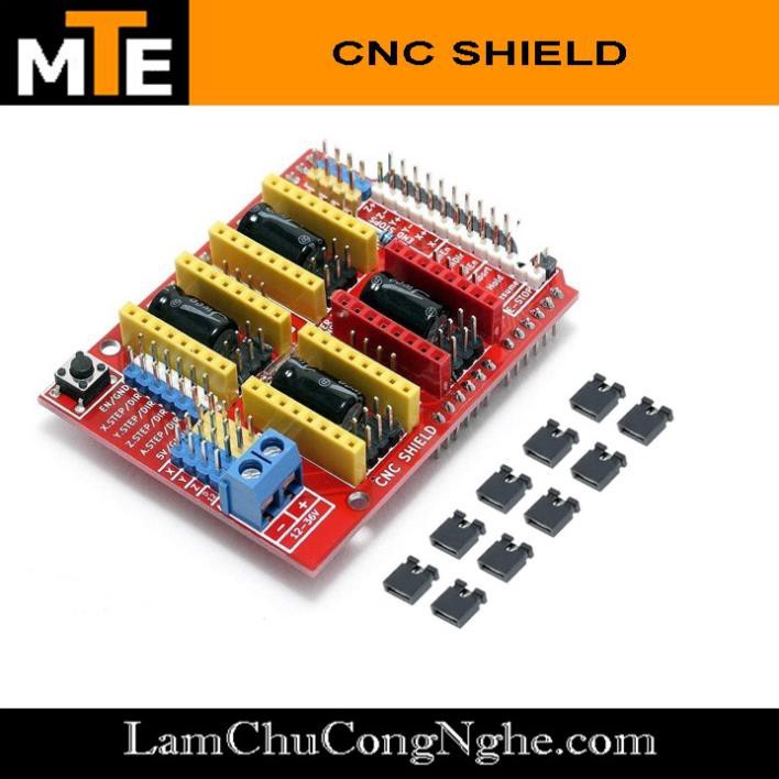 Mới! Mạch arduino CNC shield V3 (dùng cho máy CNC, laze, vẽ)