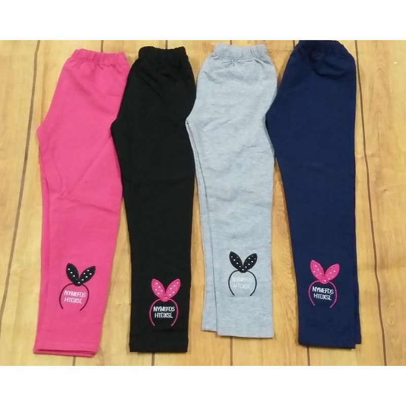 (mới về) quần dài  legging cotton cho bé thêu nơ 15-21kg