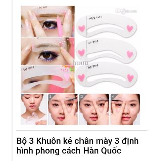 Bộ 3 khuôn kẻ lông mày