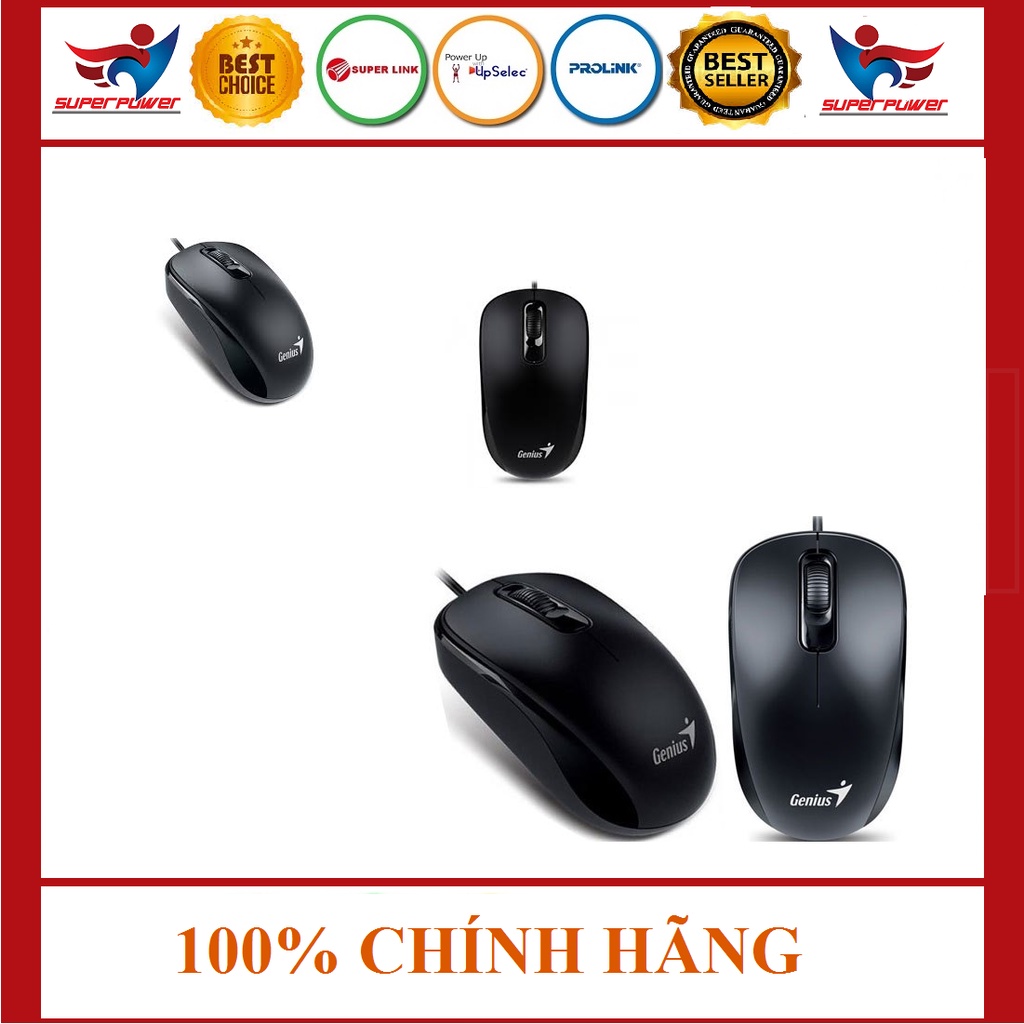 Chuột vi tính có dây hiệu Genius DX110 (màu đen) USB - Hàng chính hãng