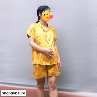 Bộ LỤA GẤM bầu và sau sinh quần đùi áo cộc MÙA HÈ 2021 - 𝐁𝐋𝟓𝟐