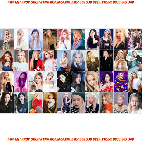 SÉT CARD BO GÓC ROSÉ BLACK PINK