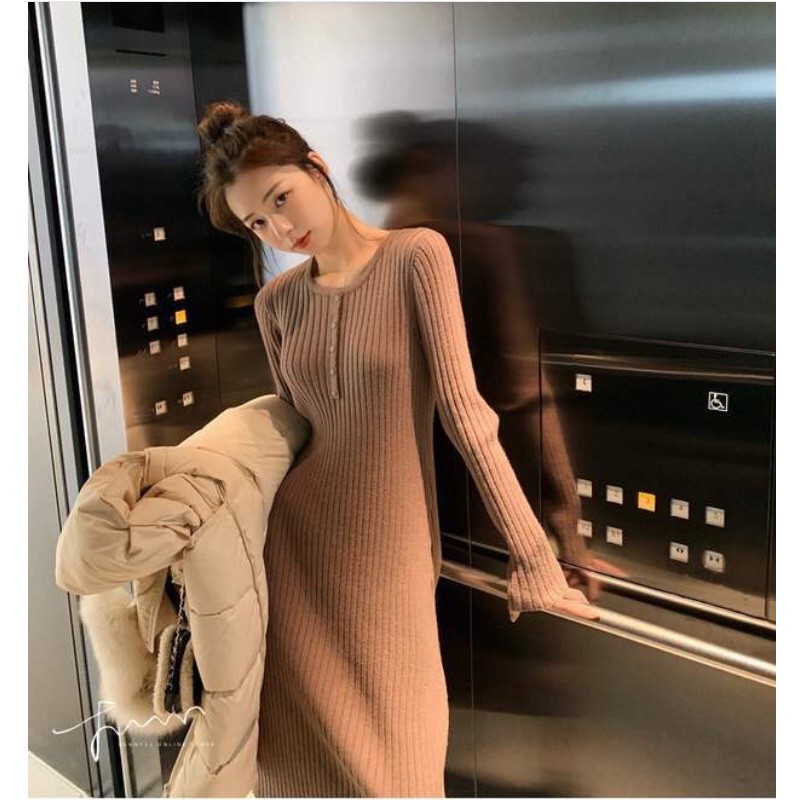 Váy Len Nữ ulzzang Hàn Quốc Dáng Suông Váy Len Dày Dặn Quảng Châu K5F2 | BigBuy360 - bigbuy360.vn