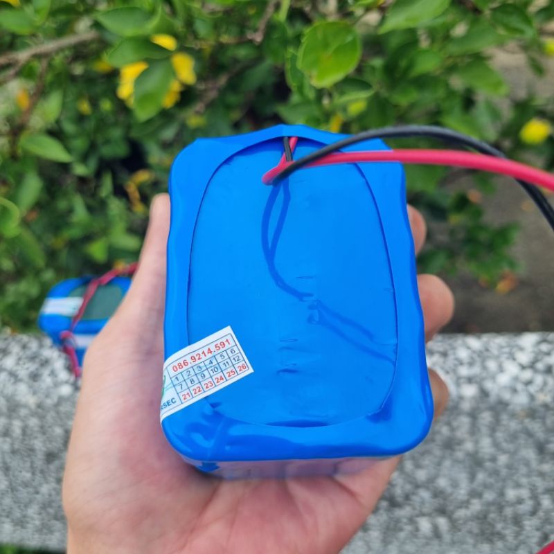 Pin 3S 12V 10.000mAh đóng mới, dùng cho lưu trữ, wifi, camera, loa kéo, loa bluetooth,...