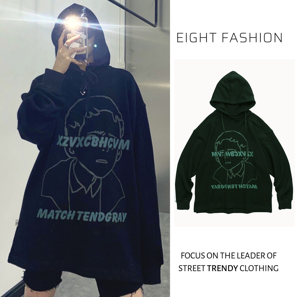 Áo Hoodie Unisex Nam/Nữ Form Rộng In Hoạt Hình Anime Siêu Chất Ngất Vải Thoáng Mát Áo Tay Dài EIGHTFASHION HD102