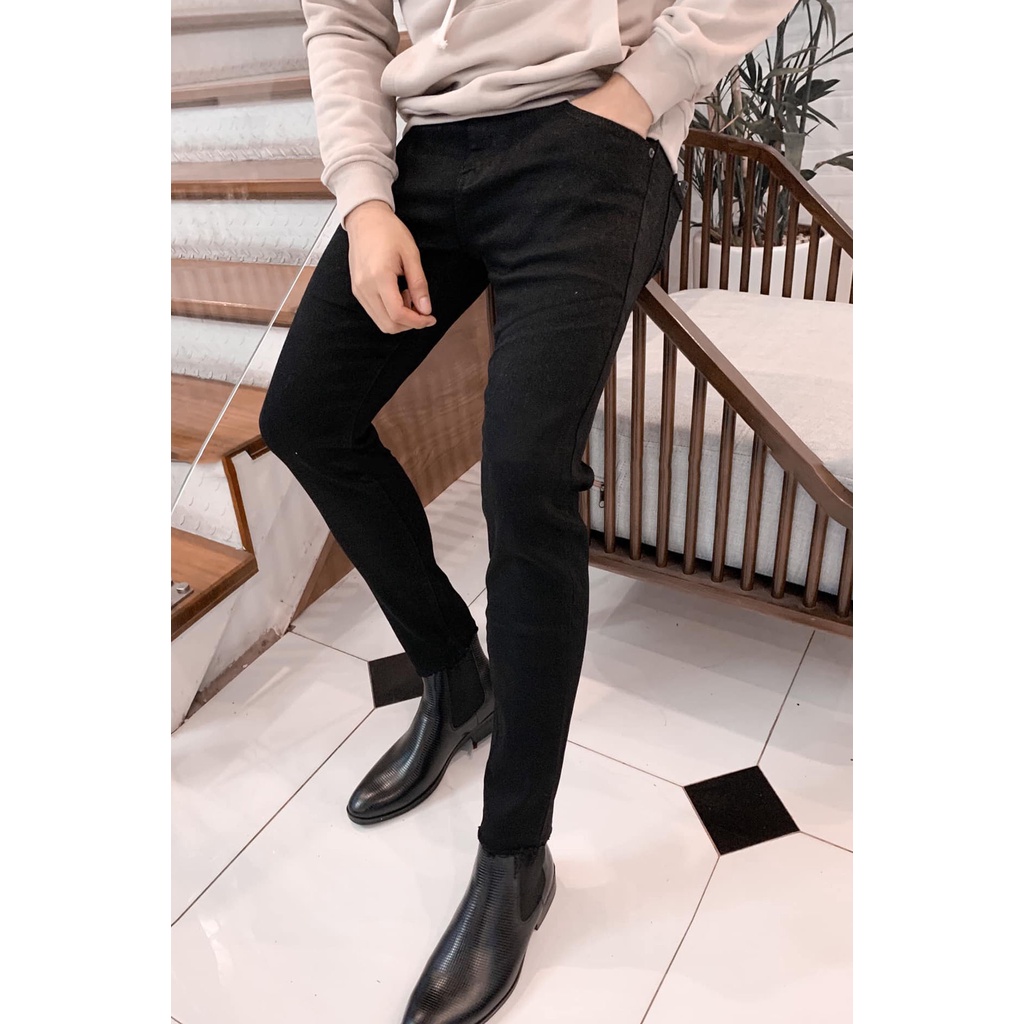 Quần Bò  Xanh Bạc Phong Cách Thời Trang Vải Co Giãn Nhẹ Không Xù Lông Ít Phai Màu