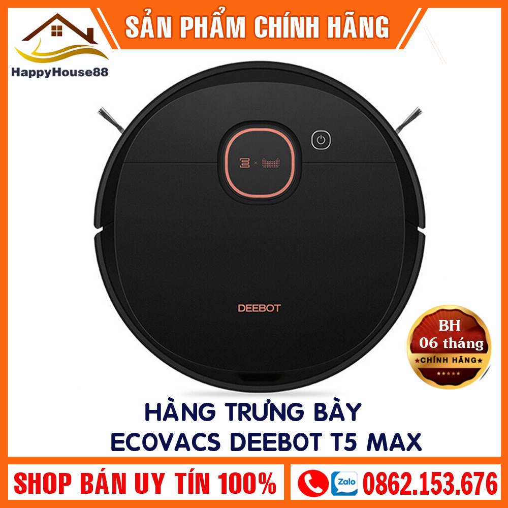 [HÀNG LIKE NEW] Robot hút bụi lau nhà ECOVACS DEEBOT T5 MAX - Hàng trưng bày chưa qua sử dụng Dùng ID chính hãng
