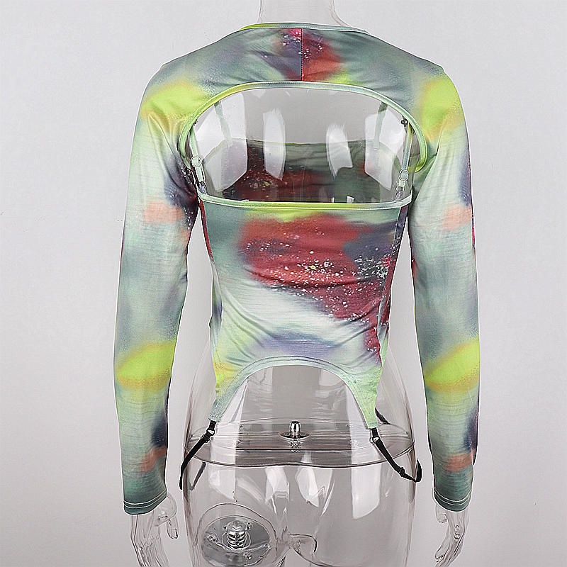 Áo Tank Top Tay Dài Phối Khóa Cài Thiết Kế Lệch Tà Quyến Rũ Cho Nữ