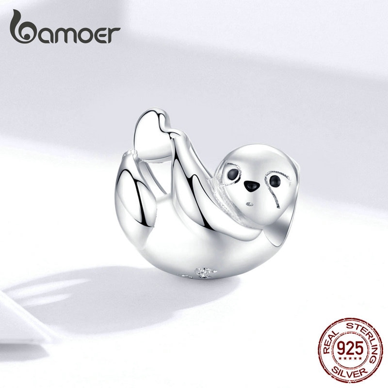 Mặt trang sức Bamoer BSC109 bằng bạc 925 họa tiết chứ lười xinh xắn