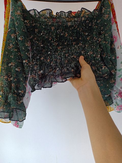 ÁO CROPTOP TRỄ VAI HOA NHÍ SIÊU BÁNH BÈO TUYẾT'S HOUSE B5-2-1
