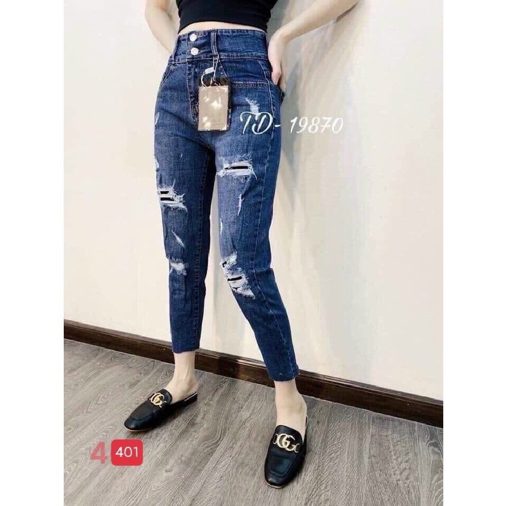 Quần Jean Nữ Baggy thương hiệu Muradfashion, Quần Nữ co dãn nhẹ mẫu MS917