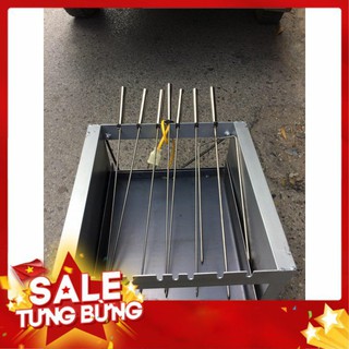 máy nướng thịt 7 xiên - 6 xiên đơn và 1 xiên trãng 3
