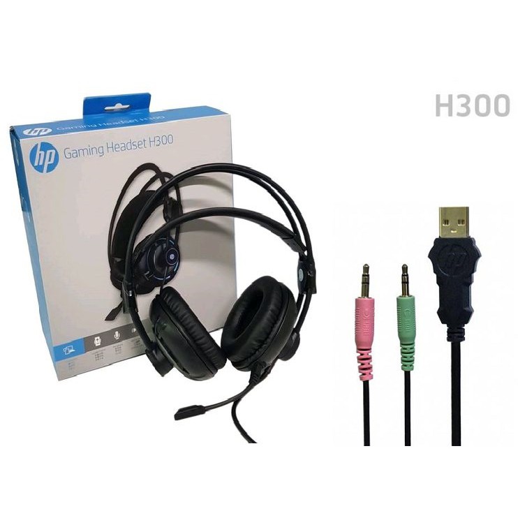 Tai nghe chụp tai chuyên game HP H300 có led và rung - Bass mạnh (Đen) | BigBuy360 - bigbuy360.vn