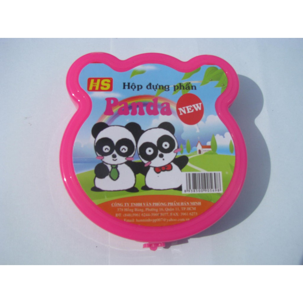 Hộp đựng phấn hình gấu Panda kèm mút lau bảng