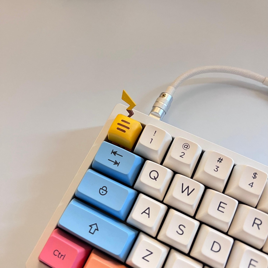 Keycap Pokemon Resin PBT dày 2mm tráng trí bàn phím cơ