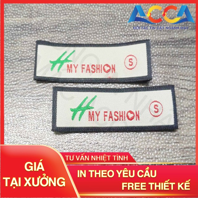 3000 cái Mác dệt gắn cổ áo_làm tem mác quần áo các loại_Thời gian sản xuất nhanh_Giao hàng toàn quốc