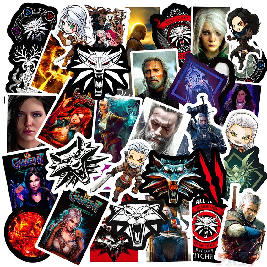 ❉ The Witcher Series 01 Stickers ❉ 50Pcs/Set Games DIY Fashion Waterproof Luggage Laptop Skateboard Doodle Stickers