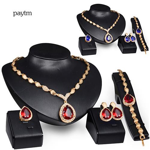 Khuyên Tai Đính Đá Zircon Hình Giọt Nước Kích Thước US6-9