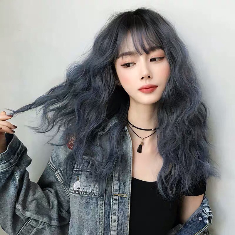 Tóc Giả Cả Đầu Xoăn Xù Lửng Phong Cách Hàn Quốc _TG11 - Love Hairs