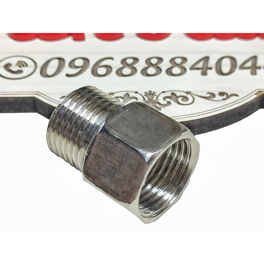 Phụ kiện ống nước inox ren 21 măng xông/ren trong/ren ngoài