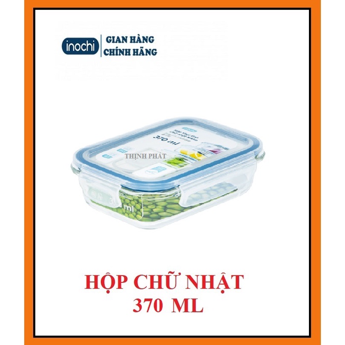 Hộp Thực Phẩm Thủy Tinh Chịu Nhiệt INOCHI - Hộp Quay Đồ Ăn Trong Lò Vi Sóng Chữ Nhật