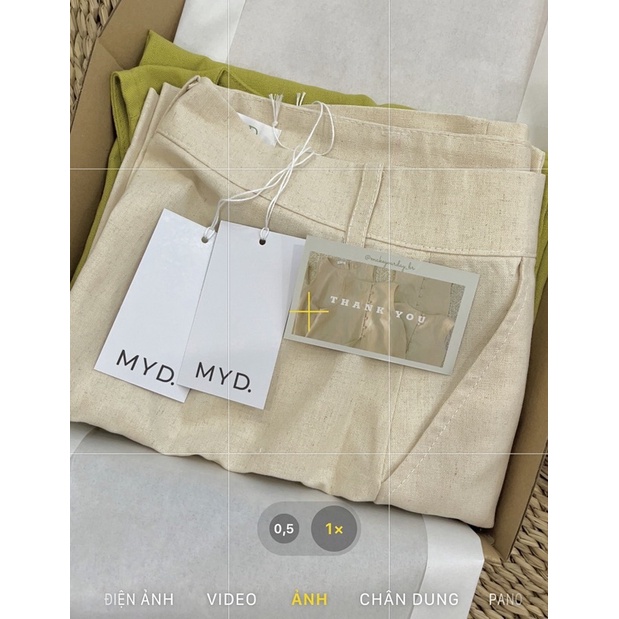 MYD. - Áo Linen Thiết Kế Phối Cúc Sau Lưng
