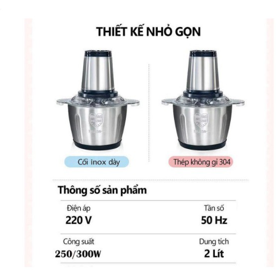 MÁY XAY THỊT, XAY GIÒ CHẢ INOX SUS 304 KHÔNG GỈ CAO CẤP CÔNG SUẤT LỚN