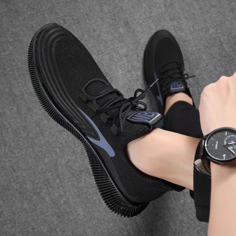 Giày thể thao nam, Giày sneaker nam Sport WWB đen viền đỏ đế giá siêu rẻ