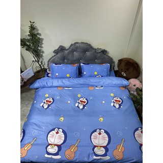 bộ chăn ga gối vỏ chăn 5 món ctong poly nhập khẩu mang hơi hướng phong cách hàn quốc