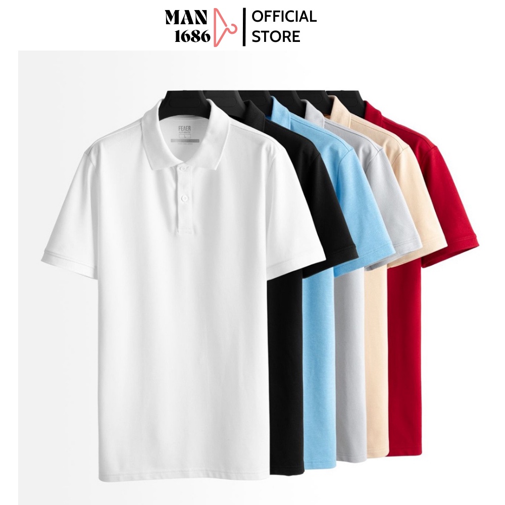 Áo polo nam cao cấp MAN1686 tay ngắn có cổ vải poly cá sấu đẹp mềm mịn thoáng mát co dãn bốn chiều thỏa mái sang trọng