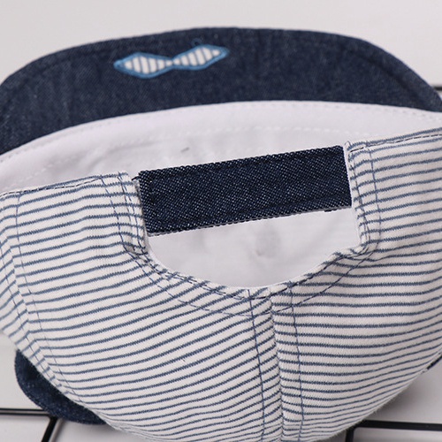 Mũ lưỡi trai cotton mềm mại hoạ tiết kẻ sọc cho bé (3-10 tháng)