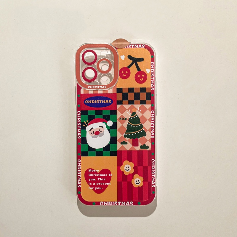 Ốp Điện Thoại TPU Chống Sốc In Hình Ông Già Noel Cho IPhone11 12Pro 12Promax 12mini 11PRO Max 13 13PRO Max Xs Max XR 7 8 Plus
