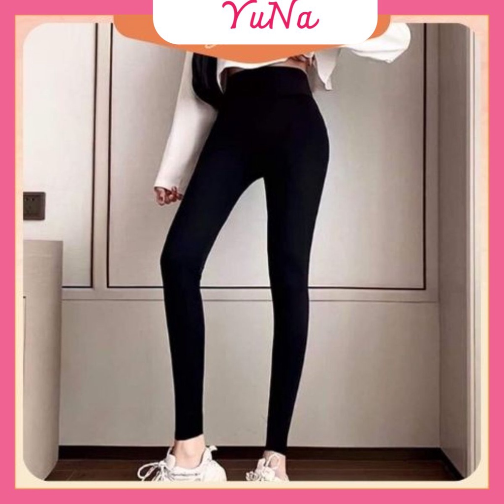 Quần legging nữ dáng dài cạp cao chống xoắn, phụ kiện thời trang nữ MAIKA