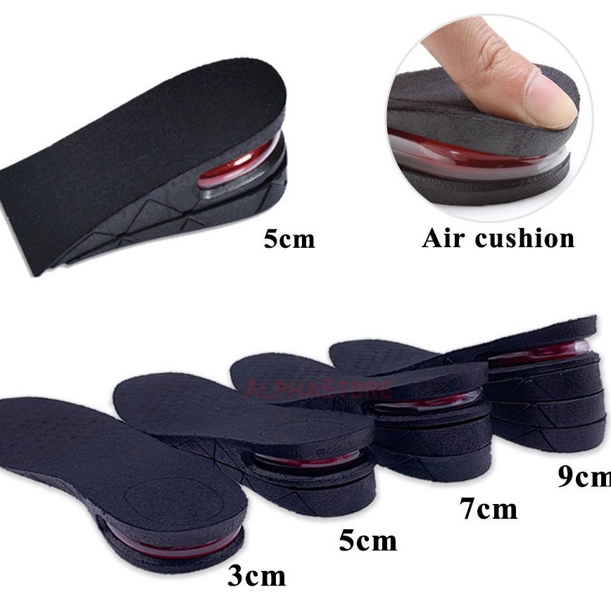 Cặp Lót Giày Độn Đế 2 Lớp Tăng Chiều Cao Loại 3,5,7cm Đệm Khí Cao Cấp