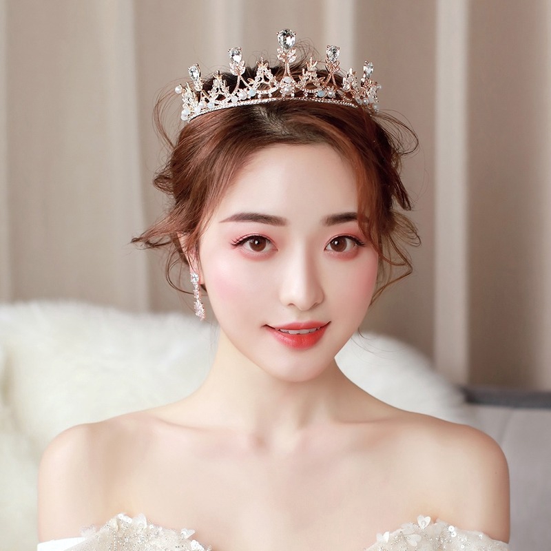 Vương miện cài đầu dạng nhánh xỏ hạt nhiều công dụng cho sự kiện