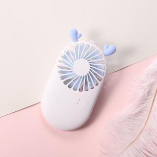 3 Gears Cute Deer Cat ear Style Mini Pocket Summer Cooling Fan Portable Handhold Rechargeable Fan Quạt Cầm Tay Cầm Tay Hình Tai Mèo Xinh Xắn