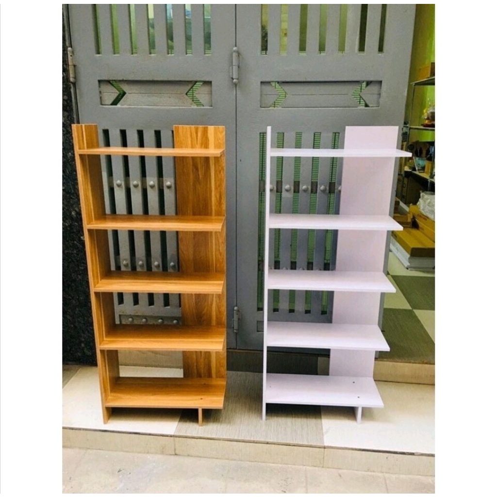 Kệ gỗ góc tường 5 tầng. Kệ sách nhiều ngăn. Kích thước 120x50x20cm. gỗ MDF cao cấp.
