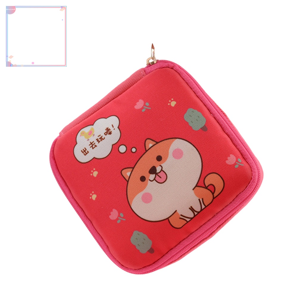 Túi Đựng Khăn Giấy Hình Tampon Hoạt Hình Chống Mòn Tiện Dụng Cho Nữ