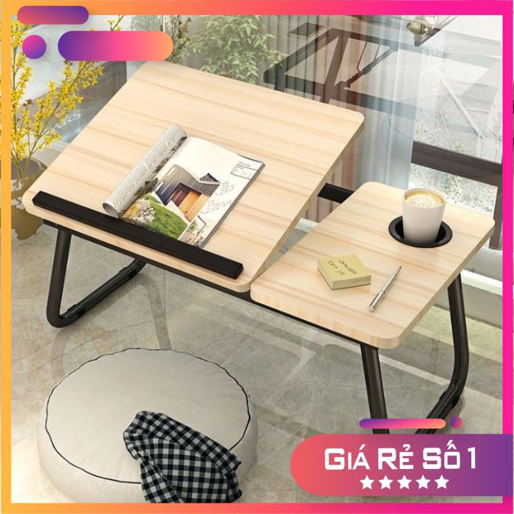 🔥FREESHIP🔥 Bàn laptop Đa Năng, Bàn học Gấp Gọn Thông Minh, tuỳ chỉnh góc độ, có khay để cốc chặn laptop, ipad